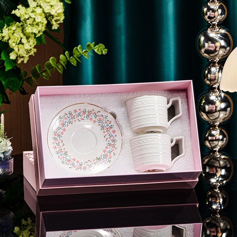 Monet Garden Bone China Couple Coffee Cup Gift Set