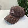 splashing ink spots art style cap style personality hip hop curved brim hat outdoor sports soft top baseball cap tide