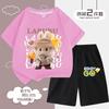 Children's LBB Fashion Casual Short-sleeved Shirt and Shorts Two-piece Set, Summer Loose Sportswear for Boys and Girls