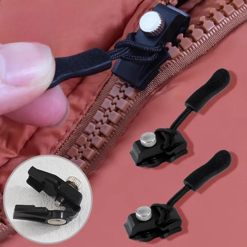 6pcs Zipper Repair Kit Universal Instant Zipper Repair Replacement Zippers Sliding Teeth Rescue Zippers Head 3 Different Sizes