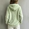 Women's Casual Flannel Long Sleeve Pullover Hoodie Loose Fit