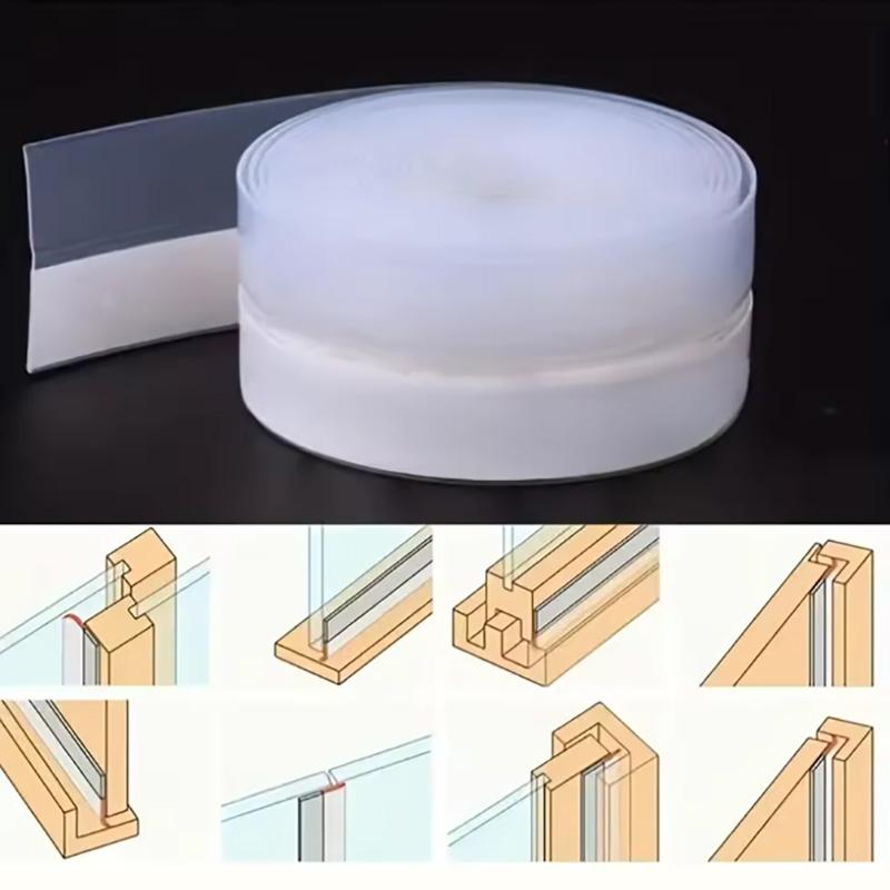 5M Door Bottom Seal Strip Weather Window Rubber Seal Weatherstrip Windproof  Self Adhesive Door Windshield Sealing Tape 25mm