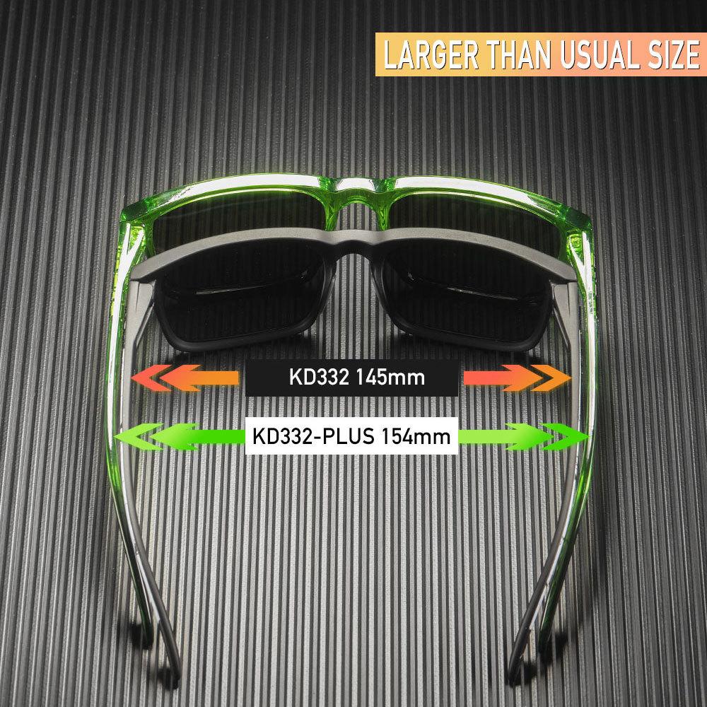 KDEAM Large Size Square Men's Sunglasses Polarized Photochromic Oversized Sun Glasses Fashion Women Shades Upgraded Edition