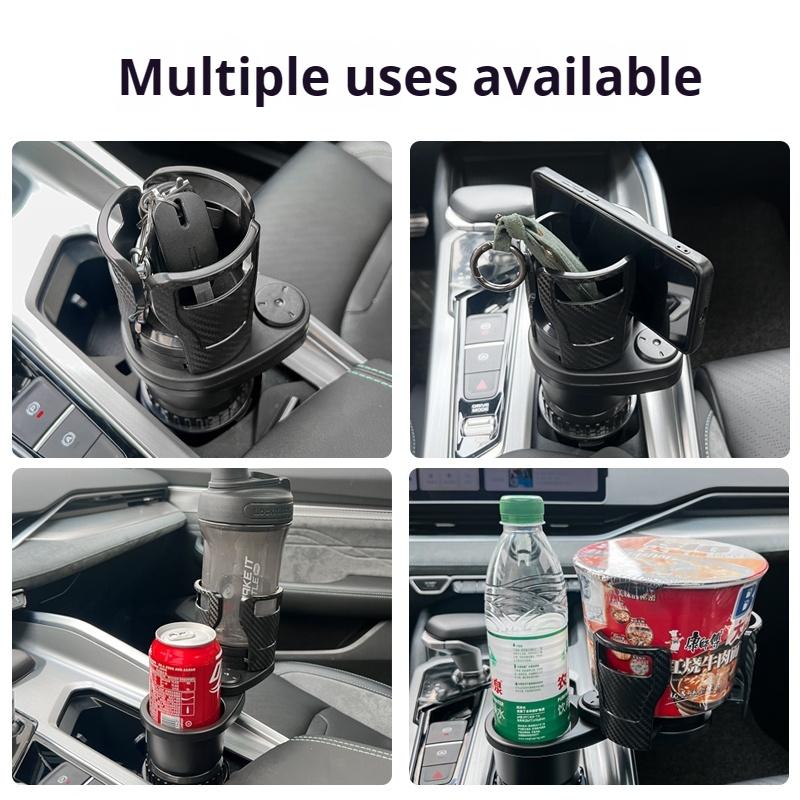 2 In 1 Vehicle Mounted Slipproof Cup Holder 360 Degree Rotating Water Car Cup Holder Multifunctional Dual Holder Auto Accessorie
