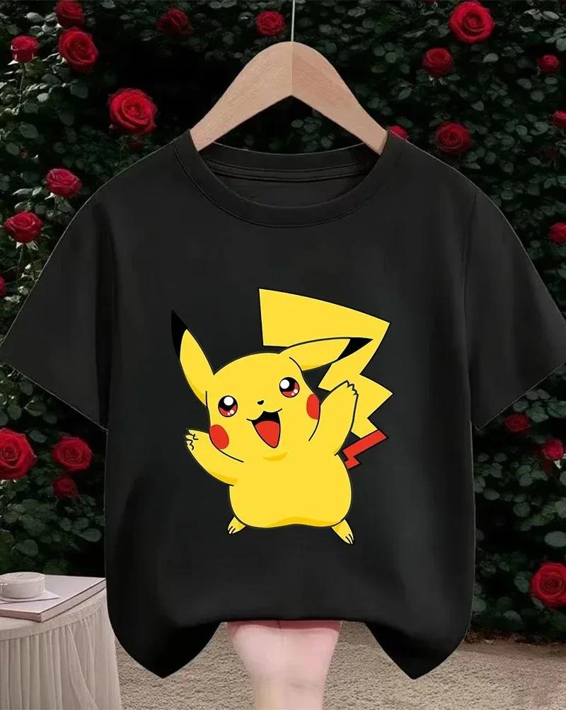 Pokemons Pikachu Kids T Shirts Anime Printed Cotton T Shirt Boys Girls Summer Casual Short Sleeves Tops Children Clothing 2026