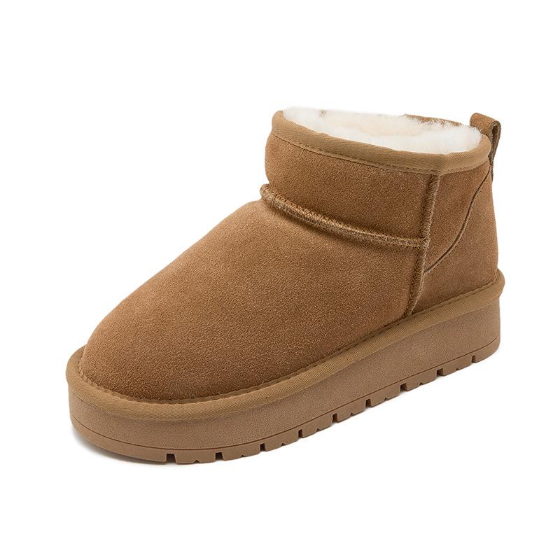 2025 Women's Thick-Soled Sheepskin Snow Boots, Fleece-Lined & Non-Slip