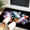 Koi Fish Artwork Office Rug Chair Mat, Entryway Carpet, Suitable for Front Door, Bedroom, Living Room, Desk, Holiday Gift