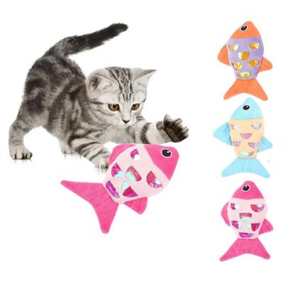 Pet Cat Toy Catnip Sound Paper Plush Fish Cat Interactive Toy Puppy Bite Resistant Teeth Supplies
