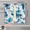 2 Stück, Kreative Vorhänge 2D-Druck Türkis Abstrakt Floral Maschinenwaschbar (ohne Stange) Vielseitig Alles Ideal für Küche Wohnen