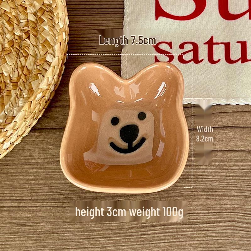 Creative Ceramic Condiment Dish: Ins-Style Multi-Compartment Dipping Plate for Small Dogs and Hot Pots