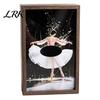 Elegant Tissue Box for Home Walnut Wood Box, with Artistic Ballet Dancer Skirt Design, Design Multipurpose Paper Towel Holder Decor Entryway