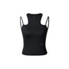 Dri-FIT Jednolity Kolor Logo Okrągły Dekolt Bez Rękawów Top na Ramiączkach Damskie Top Czarny DX6488-010