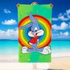 Quick Dry Beach Towel Rabbit Pattern, Lightweight Absorbent Towel for Pool Beach Vacation Use