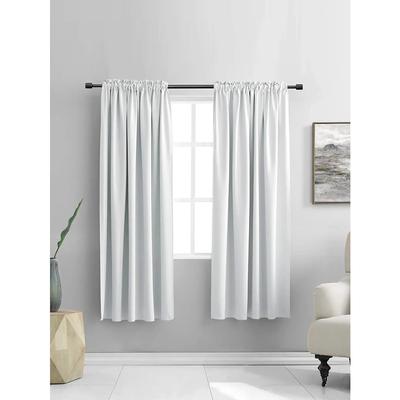 1pc 100% Blackout Curtains For Bedroom,Kitchen Curtains,Bathroom Window Curtains,Rod Pocket Drapes For Living Room