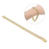 10 Inch Cuban Link Chain Fashion   Lasting Color Retention Brick Hip Hop Bracelet