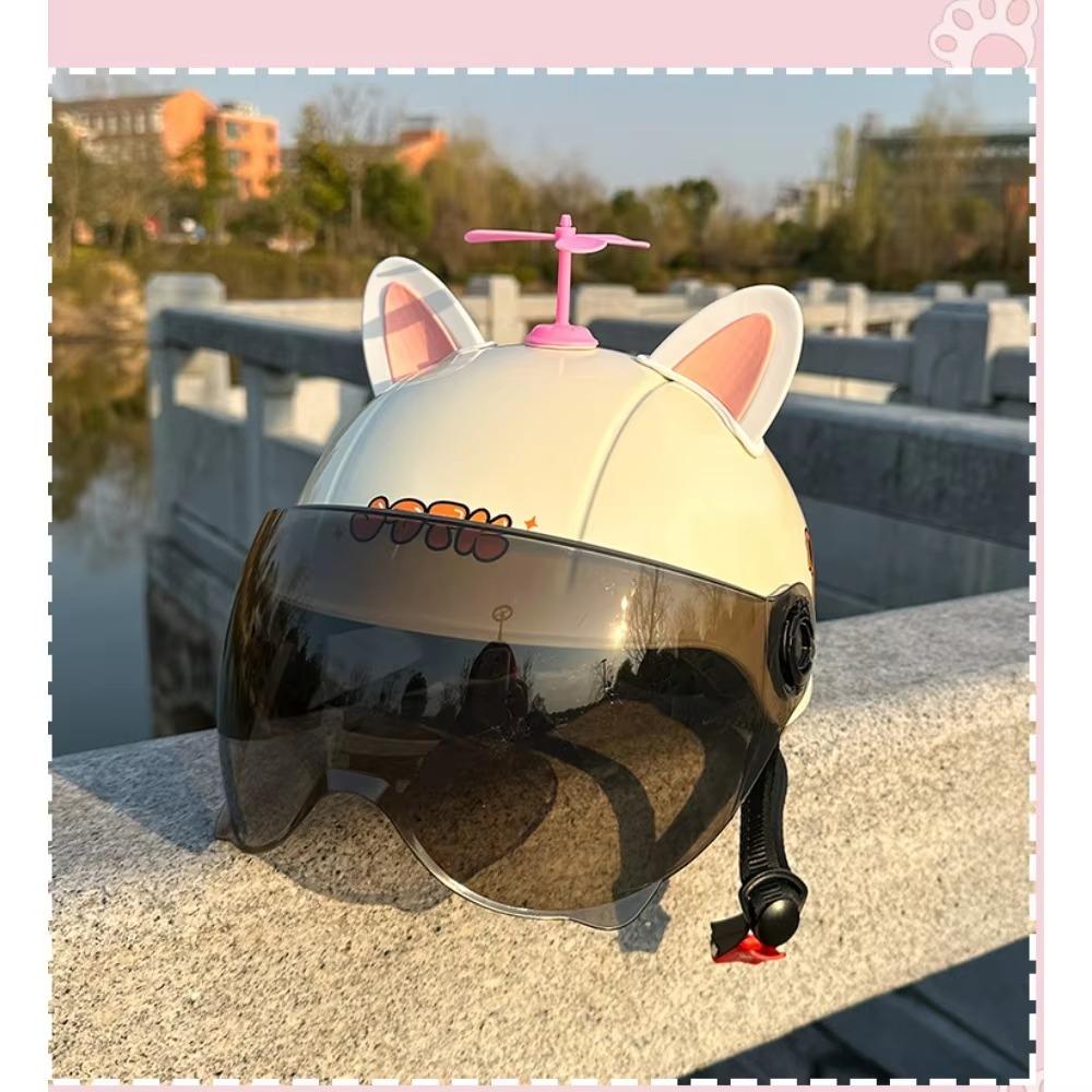 2PCS Motorcycle Helmet Decoration Cat Ear Cute Car Decoration Sticker Motorcycle Helmet Decoration (cat Ear Shaped Bread)