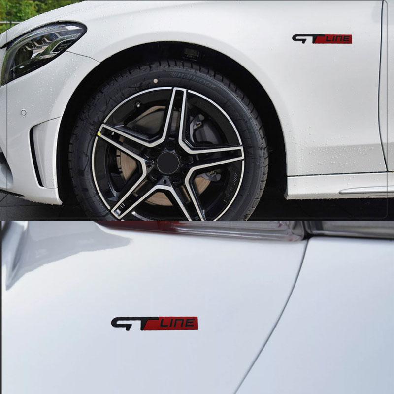 3D Premium GT LINE för bil Huv Skärm bagageutrymme Bakre motorhuv Namnskylt Dekal Emblemmärke Klistermärke