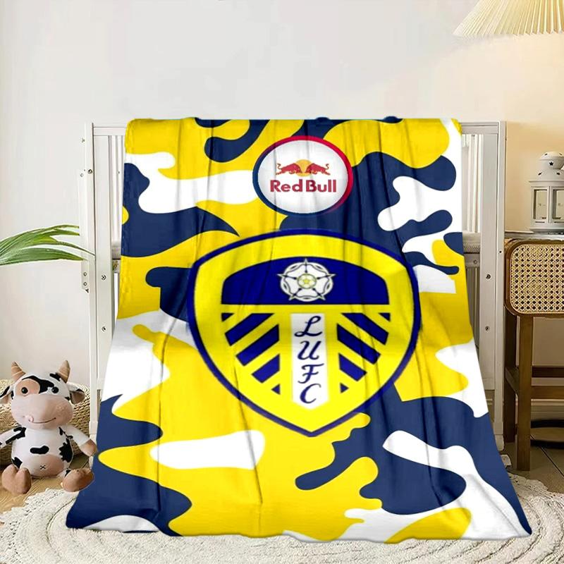 Coperta Portatile/Morbida con Motivo dello Stemma del Leeds United Coperta per Letto Adatta per Viaggi Campeggio Soggiorni Uffici Divani Regali per Fan