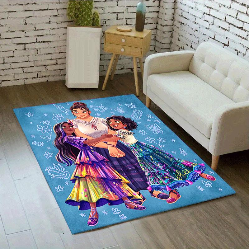 1pc Encanto Pattern Area Rug Soft Flannel Floor Mat for Living Room,Office,Bedroom and Carpet,Sofa Coffee Table Floor Mat