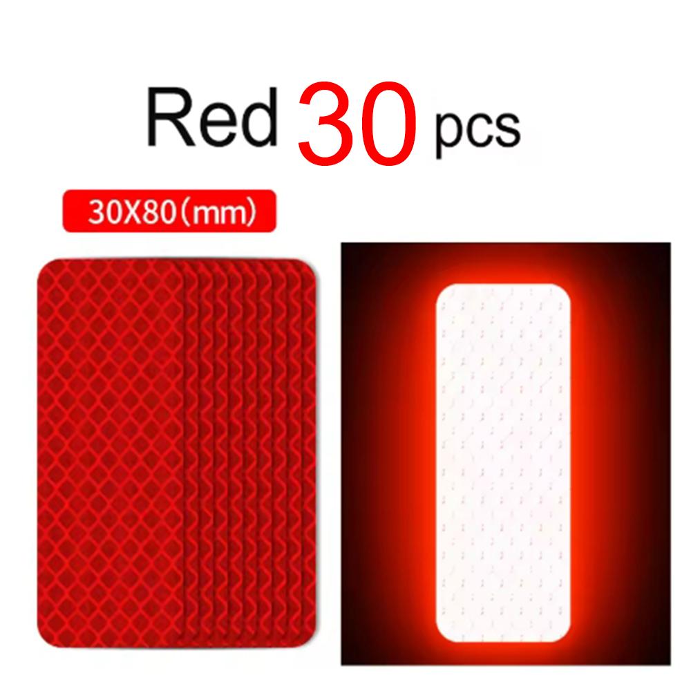 4PCS Reflective Strips Night Safety Warning Motorcycle Stickers Motorbike Helemet Box Fuel Tank Side Panels Decals Decoration