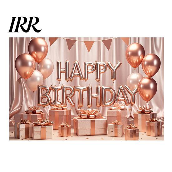Double-sided Printed Banner Happy Birthday Backdrop, Party Photo Background Cloth for Celebration, Decorative Bunting Flag Decor Kids Women, Supplies