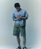 Honguseong Paisley Panel Shirt_Blue Check