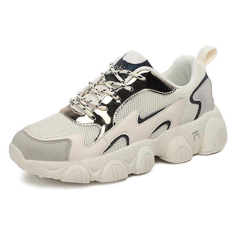 Shoes Women's Versatile Dad Shoes Women's New Mesh Casual Sports Shoes Thick-soled Breathable