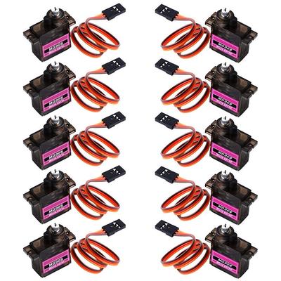 WINGONEER 10pcs MG90S ZOHD Volantex Metal Gear RC Micro Servo for Airplane RC Helicopter Car Boat Models