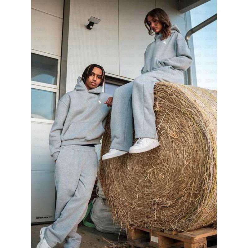 Y2K Retro Hoodie & Sweatpants Set - European & American Street Style
