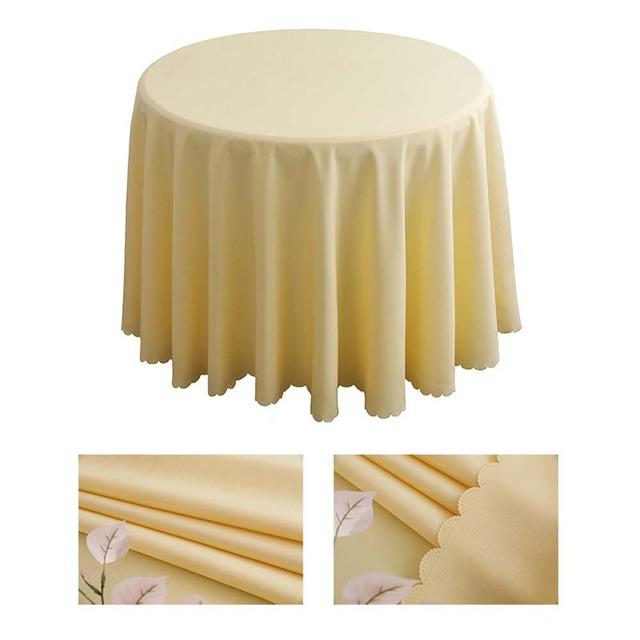 Banquet Table Cloth Round Wedding Tablecloth Polyester Tablecloths For Dining Table Home Hotel Restaurant Table Cover Decor