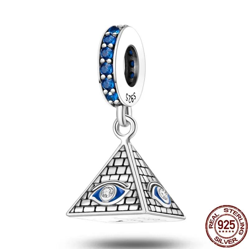 925 Sterling Silver Travel Series Camera Bicycle Tower Compass Bag Pendant Charm Fit 4mm Aperture Bracelet DIY Bead Jewelry Gift