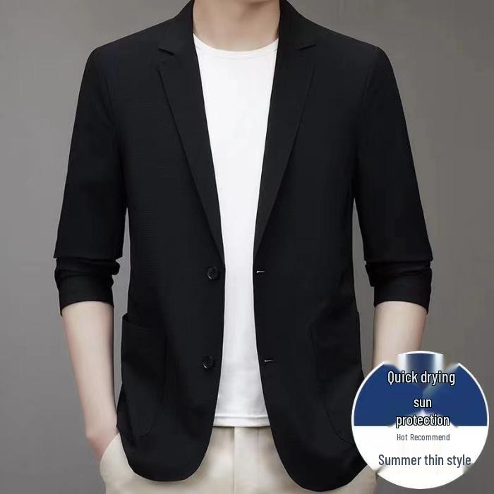 Herren Leichte Business Casual Übergröße Frühling/Sommer Jacke