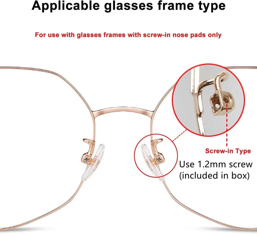 Eyeglasses Nose Pads Replacement Repair Tool Kit With Screwdriver Tweezers Ear Hooks