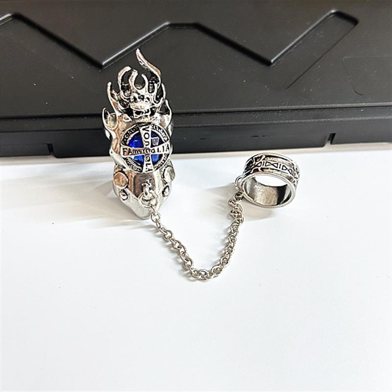 Vielseitiger Ring Edelstein Design Sinn Persönlichkeit Dominant Drehende Ringe Requisiten Punk Gothic Fans Party Mode Geschenke Schmuck