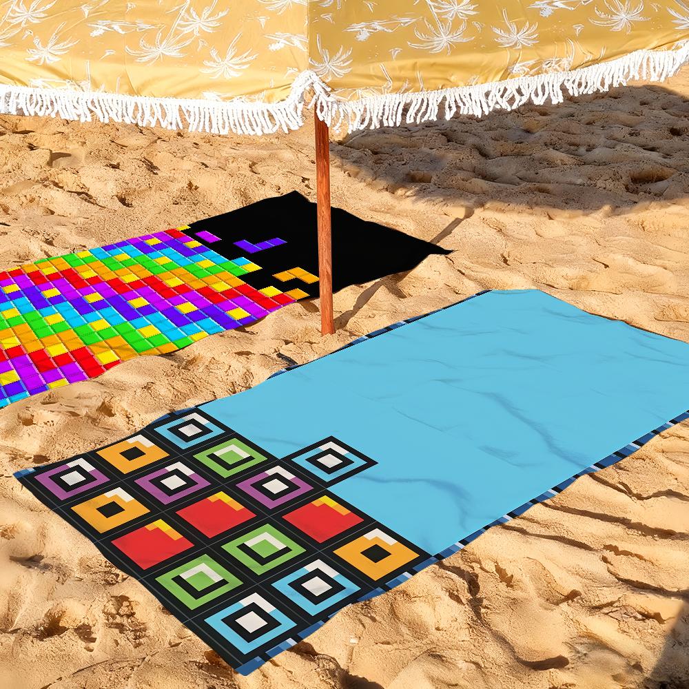Atrategy game T-TETRIS Towel Drying Bath Towel Applicable To Light Swimming Camping Yoga Beach Out