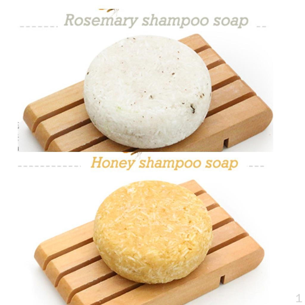 2Pcs 100% Natural Shampoo Soap Bar AntiDandruff Hair Growth Plant Essence