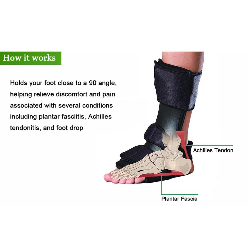 Night Splint for Plantar Fasciitis Pain Relief, Foot Drop Brace for Sleeping,Achilles Tendon Stretcher Boot for Nighttime