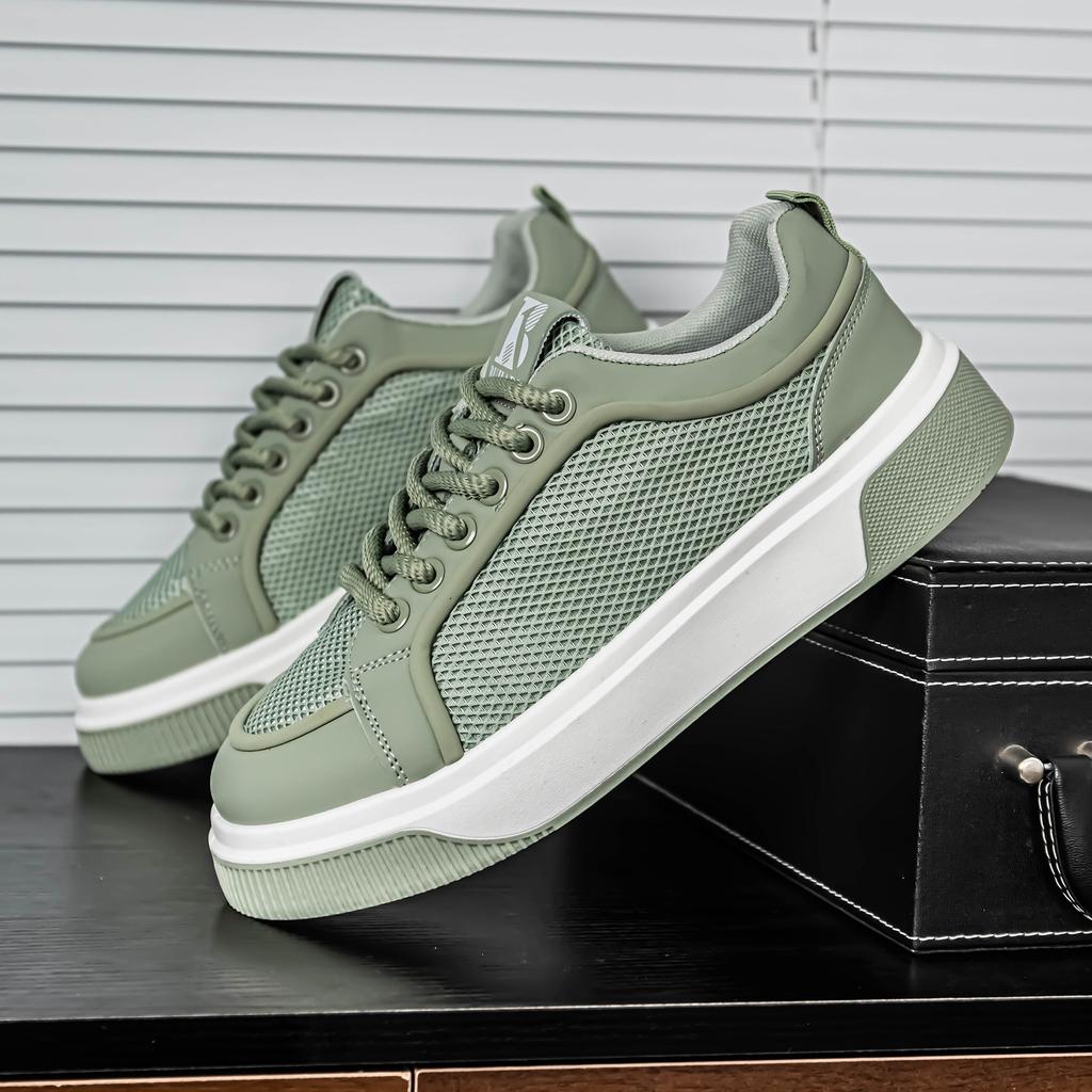 Men's Casual Sports Shoes Spring Summer Breathable Mesh Chunky Shoes Trend Comfortable Lightweight Versatile Platform Sneakers