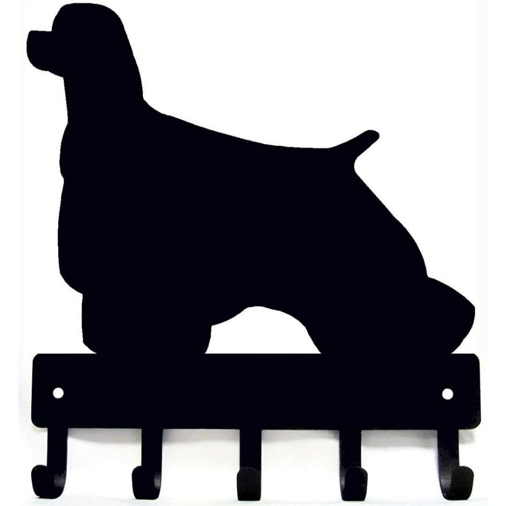 

Cocker Spaniel Key Holder Wall Hooks for Home Bathroom Decoration чёрный