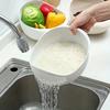 Vegetable and Fruit Washing Bowl with 2-In-1 Rice Strainer and Beans Washer - Kitchen Colander for Cleaning and Draining Food