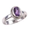 Natural Pink Amethyst Gemstone 925 Solid Sterling Silver Jewelry Ring S.8 l6Q81