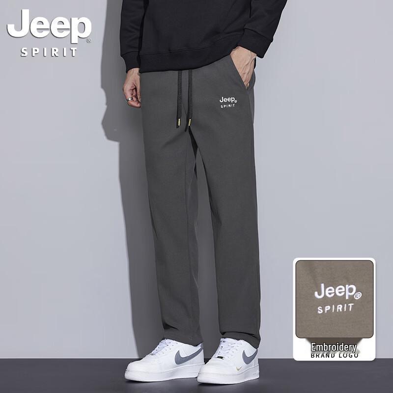 JEEP SPIRIT Men s Casual Loose Straight-Leg Sweatpants 4XL
