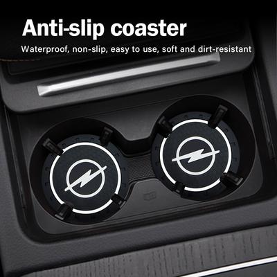 Car Coasters Silicone JTIJD5R Anti-Slip Water Cup Mat Drink Pad For Astra J G Insignia Corsa D Vectra C Zafira a Auto Gadgets