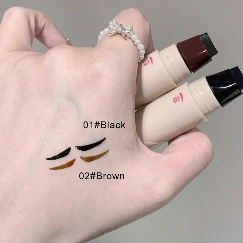 Double-headed Rotating Eyeliner Stamp Pen Long-Lasting Waterproof & Sweat-Proof Easy To Use for Beginners Lazy Makeup Stencil