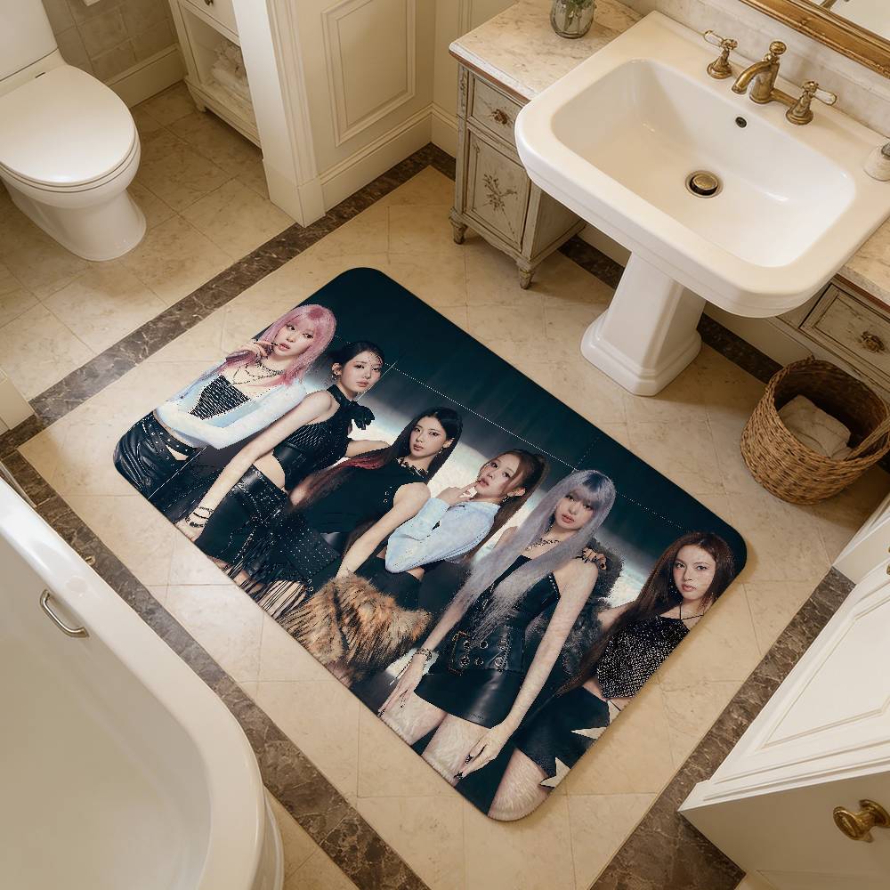 girl Kpop B-Babymonster singer Floor Mat INS Style Soft Bedroom Floor House Laundry Room Mat Anti-skid Household Carpets