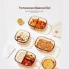 Xilekou Microwave-Safe Glass Lunch and Bento Box for Office & Takeaway