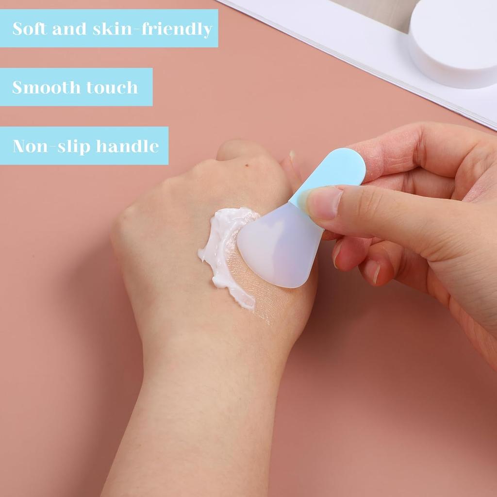 5 PCS Silicone Face Mask Applicator, Mini Makeup Spatula Portable Beauty Tools Set for Facial Mud, Cosmetic Mask, Facial Clay, Eye Cream, Body