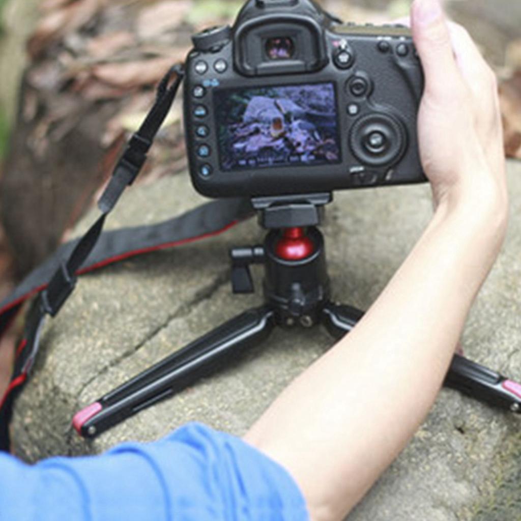 TE194 Desktop General Aluminium Alloy Tripod Portable Mobile Phone Camera Bracket for Video Shooting