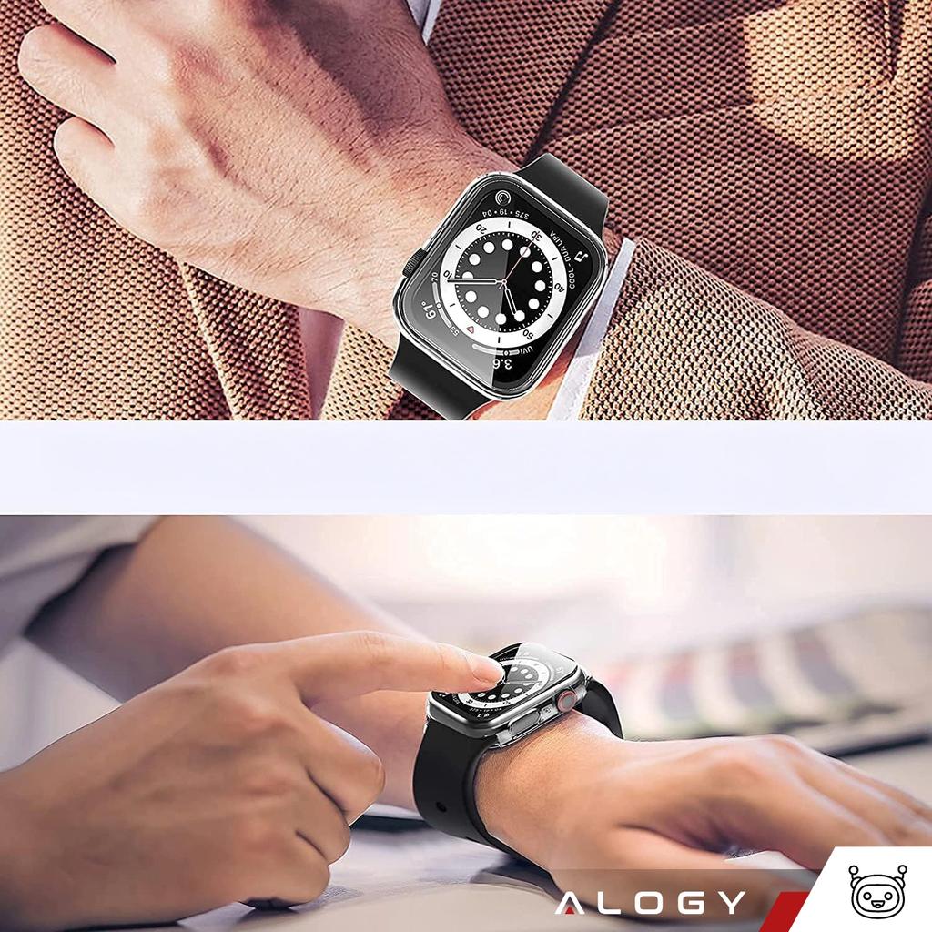 Obudowa Ochronna Z Szkłem Alogy Protector Case 2W1 Nakładka Etui Do Apple Watch 10 46Mm Przezroczysta