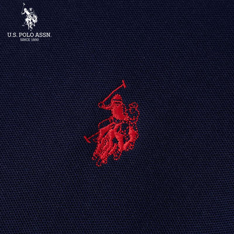U.S. Polo Assn. Damen Maxikleid mit Kapuze und Polokragen